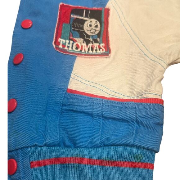 HTF Vintage 90s Thomas the Tank Engine Jacket 4T Patches Bomber Doe Spun Company - Picture 12 of 16